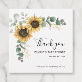 Eukalyptus floral Baby Dusche Geschenkanhänger