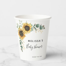 Eukalyptus floral Baby Dusche Pappbecher