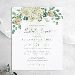 Eukalyptus Floral Bridal Dusche Einladung<br><div class="desc">An elegant floral bridal shower einladung featuring watercolor roses and eucalyptus leaves with modern handwritten calligraphy.</div>