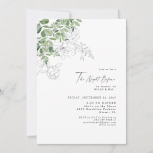 Eukalyptus floral Die Nacht vor der Probe Einladung