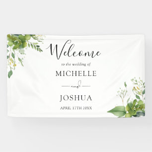 Eukalyptus Floral Elegant Wedding Welcome Banner