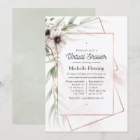 Eukalyptus Floral Geometric Virtual Baby Dusche
