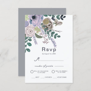 Eukalyptus floral Lavender Boho Greenerity Wedding Einladung