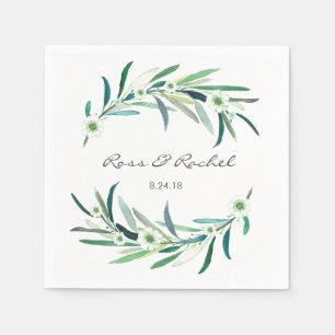 Eukalyptus Floral Personalisiert Wedding Napkin Serviette