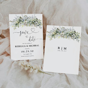 Eukalyptus Floral Save the Date