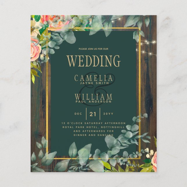 Eukalyptus FLORAL WEDD Rustic Lace INVI Flyer (Vorne)