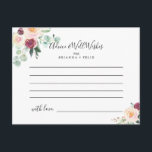 Eukalyptus Floral Wedding Advice Card Postkarte<br><div class="desc">Diese zeitgenössische eukalyptus floral Trauungsberatungskarte ist perfekt für eine moderne Hochzeit. Das Design zeichnet sich durch Aquarellfarben, lila, rot, bordo und bordeauxfarbene zauberhafte Ponys mit grünen Eukalyptus-Blätter, inspirierend künstlerische Schönheit. Diese Karten sind ideal für Hochzeiten, Brautparty, Babydusche, Graduiertenfest u.v.m. Personalisieren Sie die Karten mit den Namen der Braut und Bräutigam,...</div>