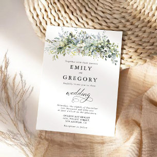 Eukalyptus Floral Wedding Ceremony Einladung