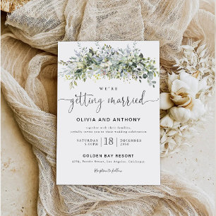 Eukalyptus Floral Wedding Ceremony Einladung
