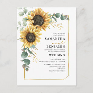 Eukalyptus floral Wedding Einladungspostkarte