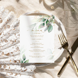 Eukalyptus Floral Wedding Menu Menükarte
