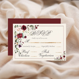 Eukalyptus floral Wedding RSVP Card Karte