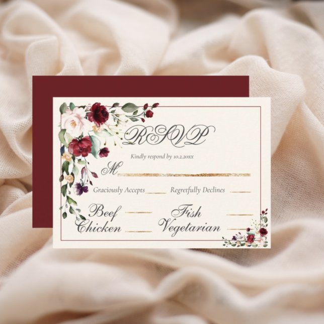 Eukalyptus floral Wedding RSVP Card Karte (Von Creator hochgeladen)