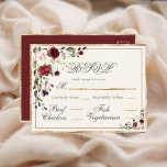 Eukalyptus floral Wedding RSVP Postkarte<br><div class="desc">Moderne bordeauxfarbene und rot-grüne Blume,  umgeben von wunderschönen grünen UAWG auf einer einfachen Postkarte. Passen Sie Ihre Wünsche an. Klicken Sie zum Anpassen auf den Link "Weitere Anpassung" und verwenden Sie das Entwurfstool,  um Änderungen vorzunehmen. Viele verschiedene Papiersorten sowie Papierformen. 100% Kundenzufriedenheit bei "Zazzle"</div>