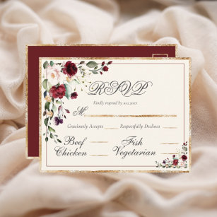 Eukalyptus floral Wedding RSVP Postkarte