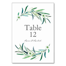 Eukalyptus Floral Wedding table cards Tischnummer