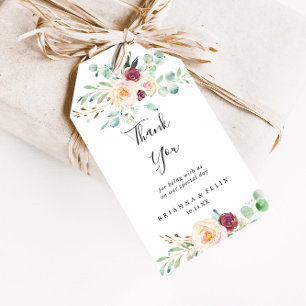 Eukalyptus Floral Wedding Vielen Dank Geschenkanhänger