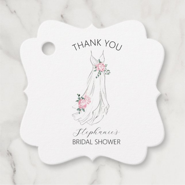 Eukalyptus florales Brautparty Geschenkanhänger (Vorderseite)