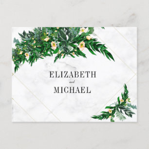 Eukalyptus Foliage Bouquet Rustikale White Wedding Einladungspostkarte