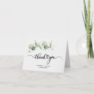 Eukalyptus Foliage Handschrift Dankeskarte
