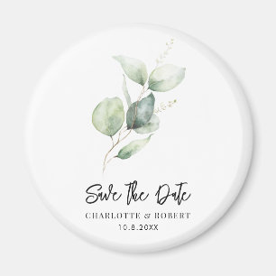 Eukalyptus Foliage Keepake Wedding Save the Date Magnet