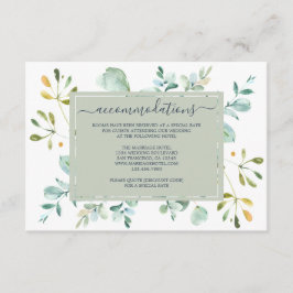 Eukalyptus Foliage Navy Botanische Hochzeit Begleitkarte