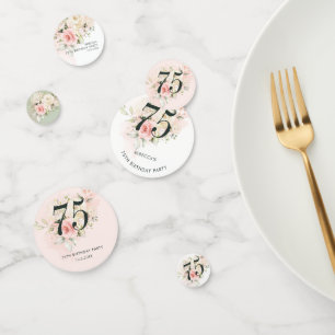 Eukalyptus Foliage Pink 75. Geburtstagsparty Konfetti