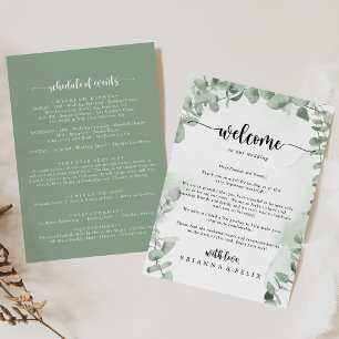 Eukalyptus Foliage Wedding Welcome Letter