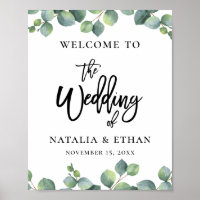 Eukalyptus Foliage Wedding Welcome