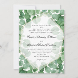 Eukalyptus formal alle Eltern, die Hochzeit verans Einladung