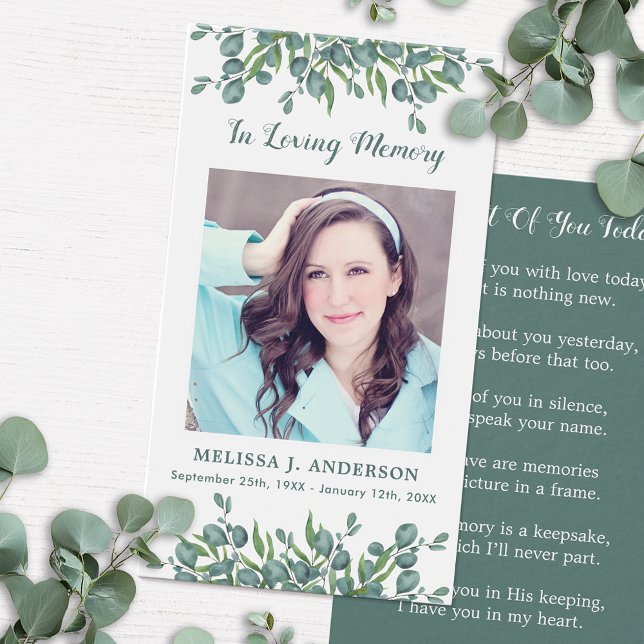 Eukalyptus Foto Beileid Beerdigung Gebetskarte (Von Creator hochgeladen)