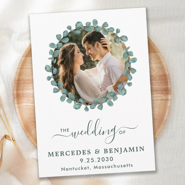 Eukalyptus Foto Greenery QR Code Wedding Einladung (Von Creator hochgeladen)