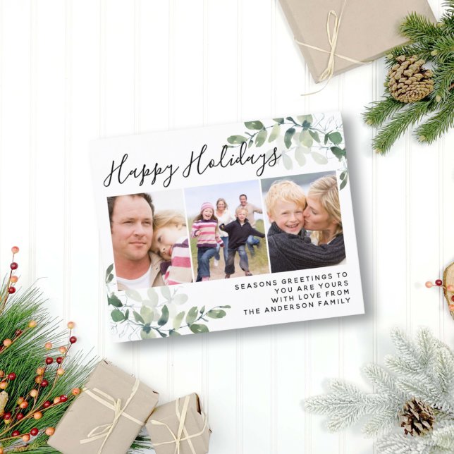 Eukalyptus Foto Happy Holidays Card (Von Creator hochgeladen)
