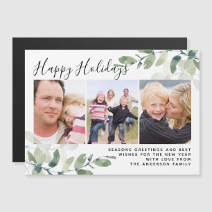 Eukalyptus Foto Happy Holidays Card Magnetkarte