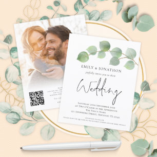 Eukalyptus-Foto QR-Code Hochzeitsempfang