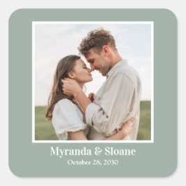 Eukalyptus-Foto Quadratischer Aufkleber