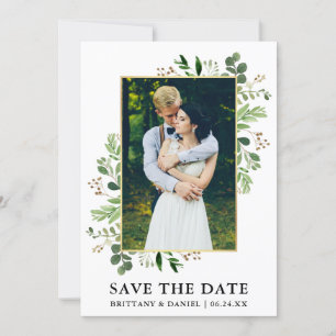 Eukalyptus-Foto-Save the Date-Karte Save The Date