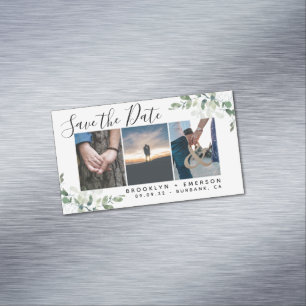 Eukalyptus-Foto Save the Date Magnetische Visitenkarte