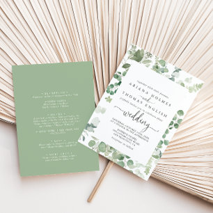 Eukalyptus Front & Back Wedding Einladung