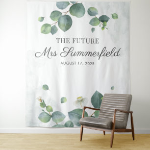 Eukalyptus Future Frau Foto Booth Hintergrund Wandteppich