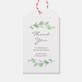 Eukalyptus Garden Aquarell-Gastgeschenk Hochzeiten Geschenkanhänger