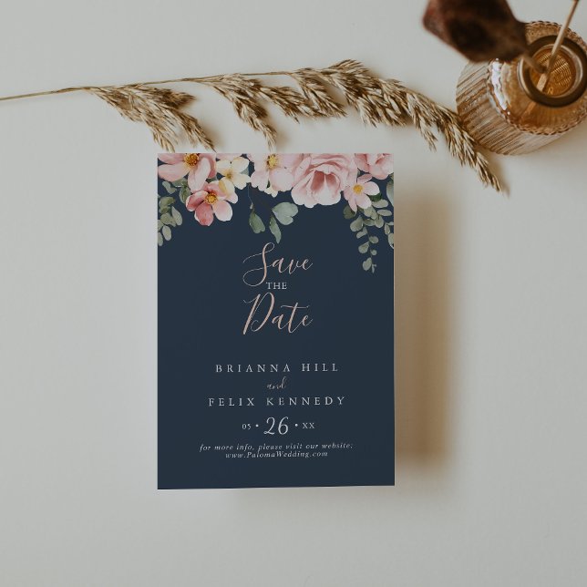Eukalyptus Garden Rose Floral Wedding Save The Date (Von Creator hochgeladen)
