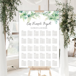 Eukalyptus Garden Wedding 30 Table Seating Charts Poster