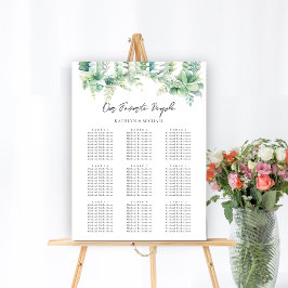 Eukalyptus Garden Wedding 9 Table Seating Charts Poster