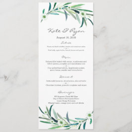 Eukalyptus garden Wedding Menu Card Menükarte