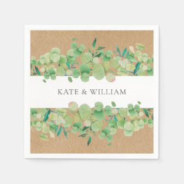 Eukalyptus Garland Wedding Serviette