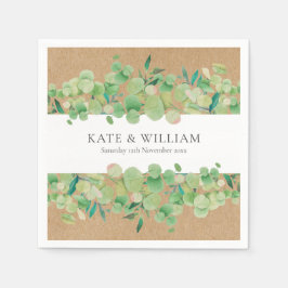 Eukalyptus Garland Wedding Serviette