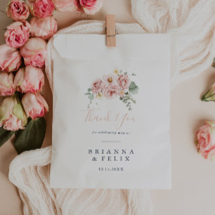 Eukalyptus-Garten-Rosen-Blumen-Dankeschön-Hochzeit Geschenktütchen