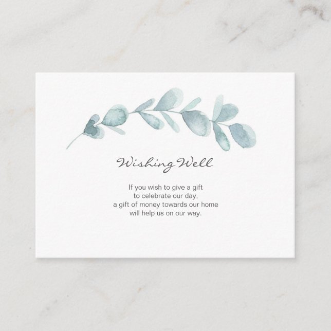 Eukalyptus-Gartenwasserfarbe | Gute Karte (Vorderseite)