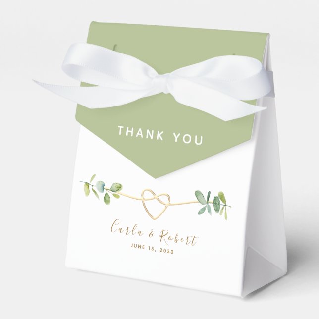Eukalyptus-Gastgeschenk Hochzeit Geschenkschachtel (Vorderseite)
